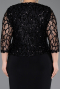 Midi Black Scaly Plus Size Cocktail Dress ABK2631