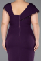 Midi Purple Plus Size Cocktail Dress ABK2632