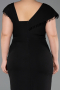 Midi Black Plus Size Cocktail Dress ABK2632