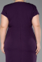 Midi Dark Purple Plus Size Cocktail Dress ABK2614