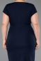 Midi Navy Blue Plus Size Cocktail Dress ABK2614