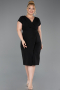 Midi Black Plus Size Cocktail Dress ABK2614