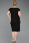 Midi Black Plus Size Cocktail Dress ABK2614