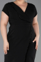 Midi Black Plus Size Cocktail Dress ABK2614