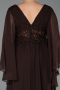 Brown Long Chiffon Plus Size Evening Dress ABU4638