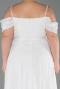 Long White Formal Plus Size Dress ABU6185