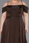 Long Brown Formal Plus Size Dress ABU6185