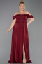 Long Burgundy Formal Plus Size Dress ABU6185
