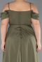 Long Olive Drab Formal Plus Size Dress ABU6185