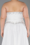Long White Chiffon Plus Size Evening Dress ABU6189