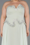 Long Mint Chiffon Plus Size Evening Dress ABU6189