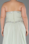 Long Mint Chiffon Plus Size Evening Dress ABU6189