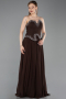 Long Brown Chiffon Evening Dress ABU6188