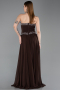 Long Brown Chiffon Evening Dress ABU6188