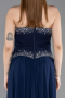 Long Navy Blue Chiffon Evening Dress ABU6188