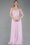 Long Powder Color Chiffon Evening Dress ABU6188