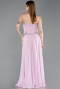 Long Powder Color Chiffon Evening Dress ABU6188