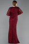 Burgundy Long Plus Size Evening Gown ABU4542