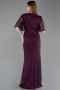 Purple Long Plus Size Evening Gown ABU4542
