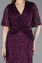 Purple Long Plus Size Evening Gown ABU4542