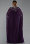 Dark Purple Long Chiffon Plus Size Evening Gown ABU5845