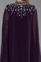 Dark Purple Long Chiffon Plus Size Evening Gown ABU5845