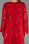 Long Red Chiffon Plus Size Evening Gown ABU6176