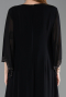 Long Black Chiffon Plus Size Evening Gown ABU6177