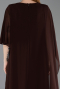 Long Brown Chiffon Plus Size Evening Gown ABU6179