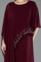 Long Plum Chiffon Plus Size Evening Gown ABU6179