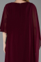 Long Plum Chiffon Plus Size Evening Gown ABU6179