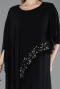 Long Black Chiffon Plus Size Evening Gown ABU6179