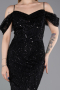 Long Black Beaded Evening Dress ABU6190
