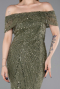 Light Khaki Long Beaded Evening Dress ABU5694