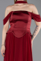 Burgundy Long Chiffon Evening Dress ABU5327