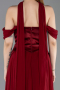 Burgundy Long Chiffon Evening Dress ABU5327
