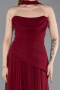 Burgundy Long Chiffon Prom Gown ABU5763