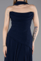 Navy Blue Long Chiffon Prom Gown ABU5763