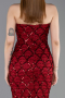 Burgundy Long Scaly Evening Dress ABU5701