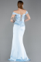 Light Blue Long Satin Evening Dress ABU5976