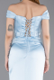 Light Blue Long Satin Evening Dress ABU5976