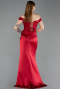 Red Long Satin Evening Dress ABU5976