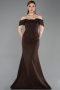 Brown Long Evening Dress ABU6002