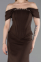 Brown Long Evening Dress ABU6002