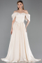 Long Beige Evening Dress ABU6191