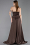 Long Brown Satin Evening Dress ABU6193