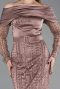 Long Copper Beaded Evening Dress ABU6186
