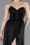 Long Black Prom Gown ABU6196