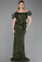 Olive Drab Long Scaly Mermaid Prom Dress ABU5780