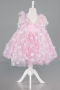Short Powder Color Girl Dress ABK2629